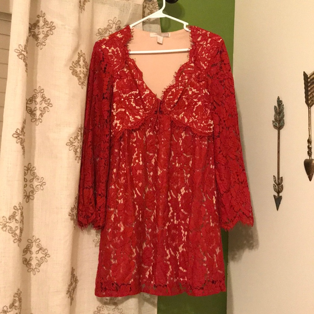 Gorgeous red lace dress